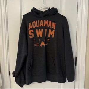 PACsun DC Conics Aquaman Swim Team Graphic Hoodie Dark Gray